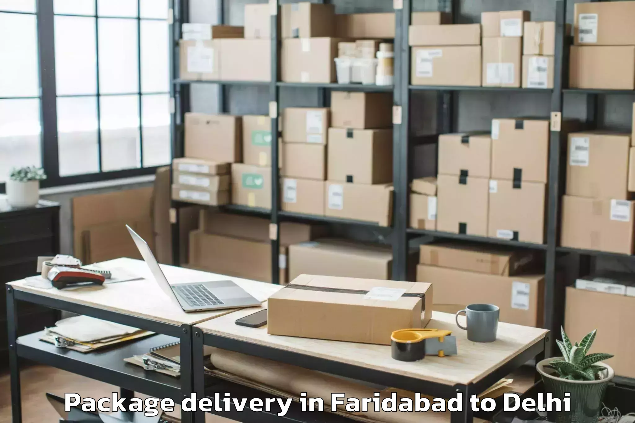 Book Faridabad to Sansad Marg Package Delivery Online